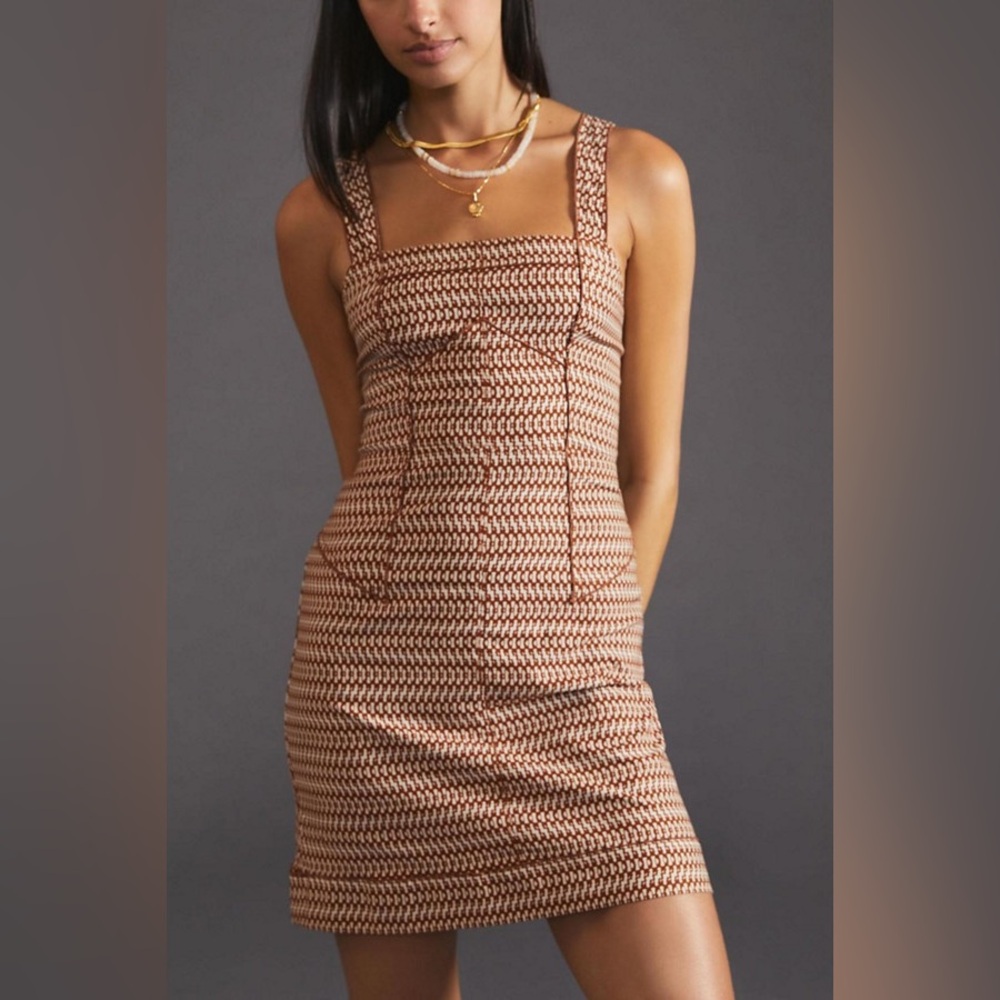 Squareneck Slim Mini Dress 0